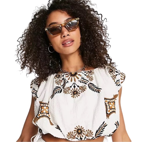 Free People NWT Sardinia Cut-out Detail Mini Dress In Ivory-white - Picture 4 of 15